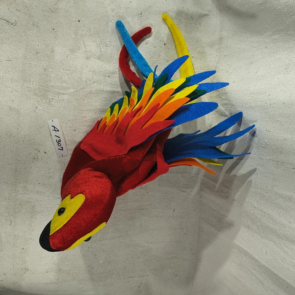 Vibrant Plush Parrot One Size Hat for Kids